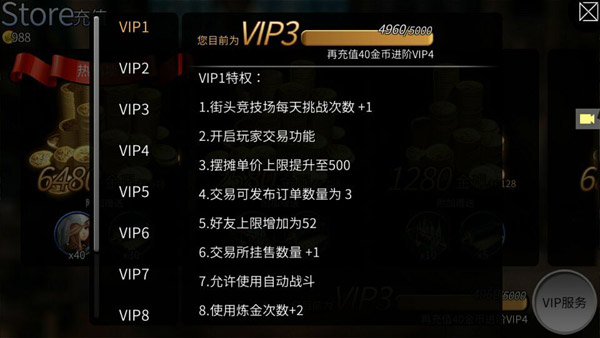 世界2VIP特权分析